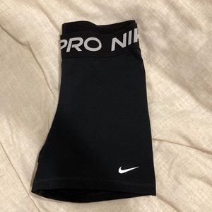 Women’s black dri-fit Nike pro shorts. 5 inch. Size medium.